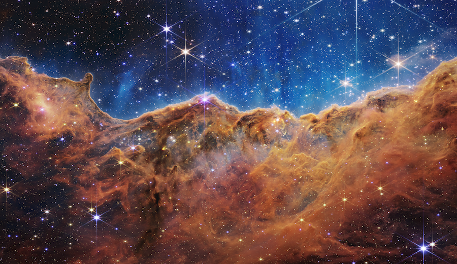 Image of the Carina Nebula from the James Webb space telescope.